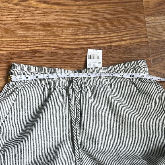 J Crew Striped linen-cotton blend drawstring pant Size P2 - Picture 11 of 15